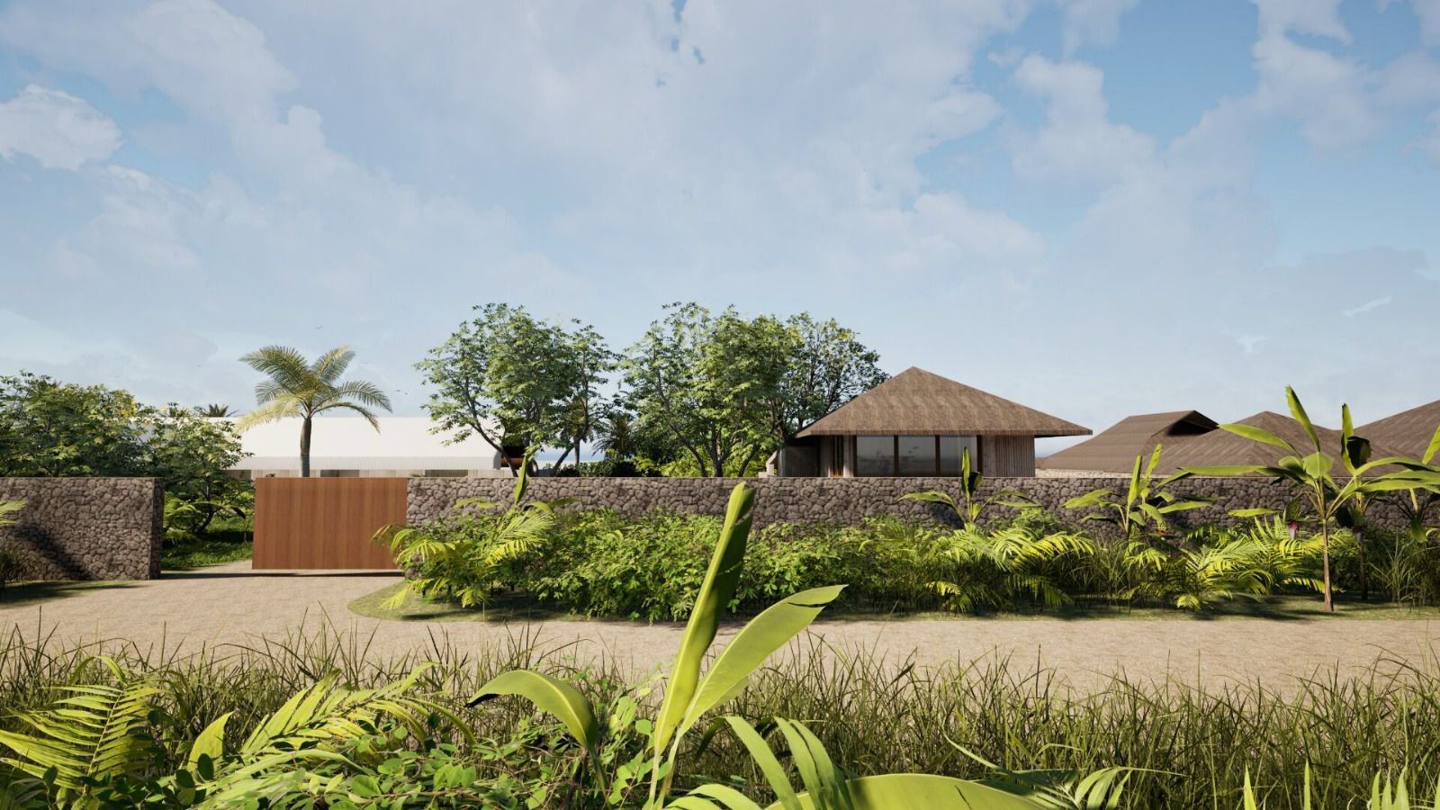 Front side of the Pandan Cove villa