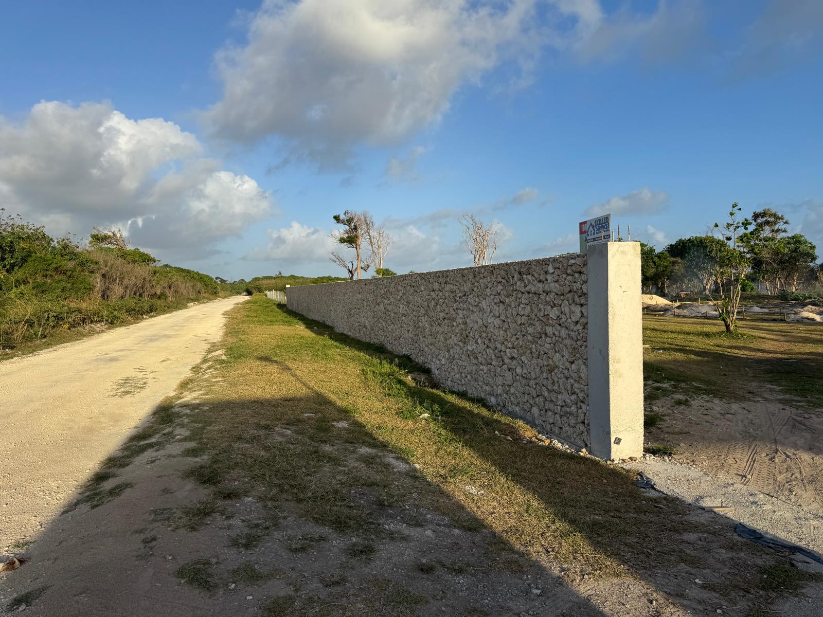 The estate boundary wall
